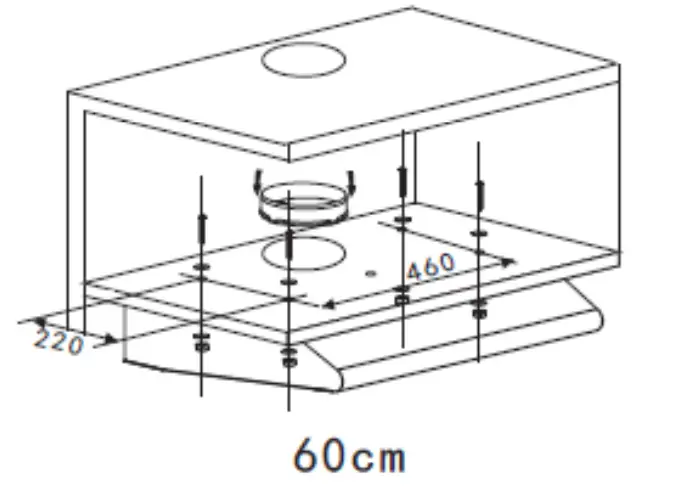 HOOVER HFT600X Cooker Hood - cupboard