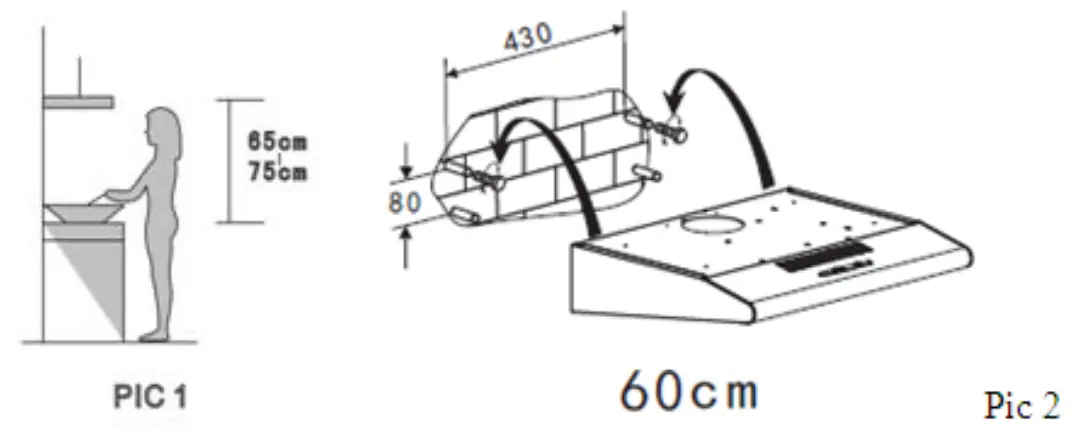 HOOVER HFT600X Cooker Hood - effect