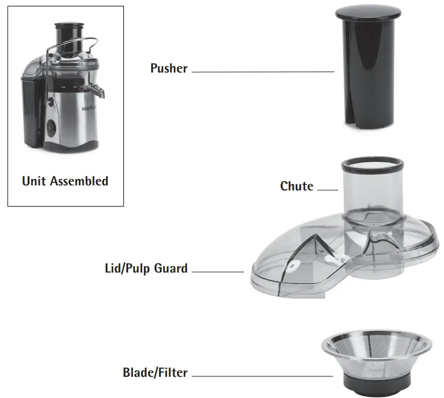 FUSION Juicer User Guide - PARTS DIAGRAM