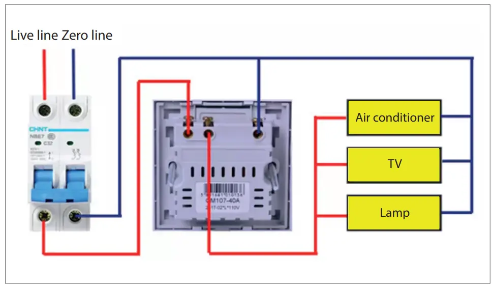 PNI ES100 Mifare Card Switch - Live line Zero line