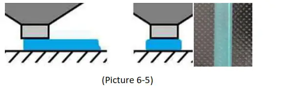 Extrude the filament properly and evenly stick on the bed. See picture (6-5)