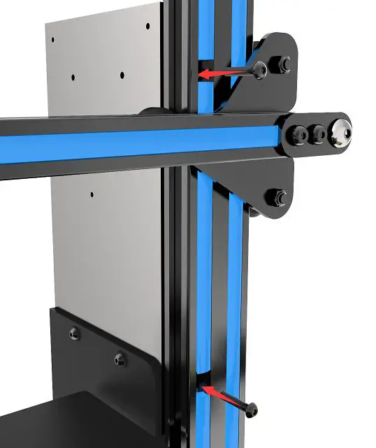Fix the PSU to the gantry frame with 2 M4x20 screws