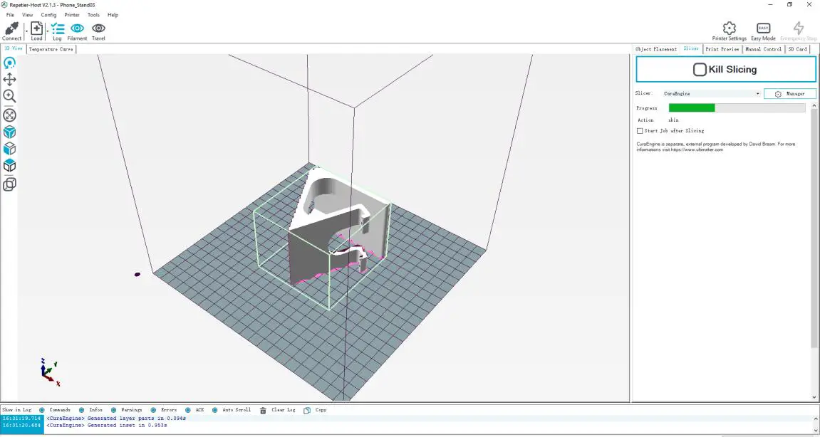 Slice with CuraEngine 1