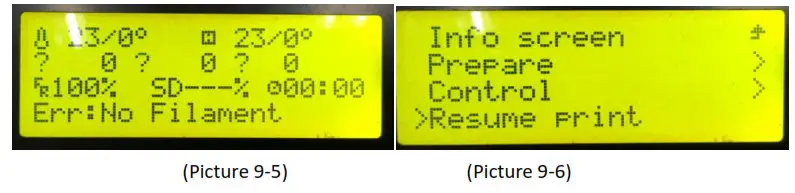 When the filament is loaded