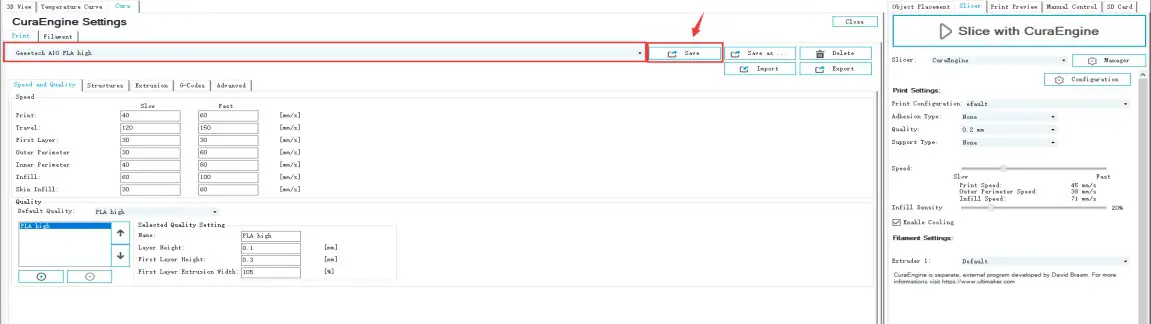 configuration file is imported