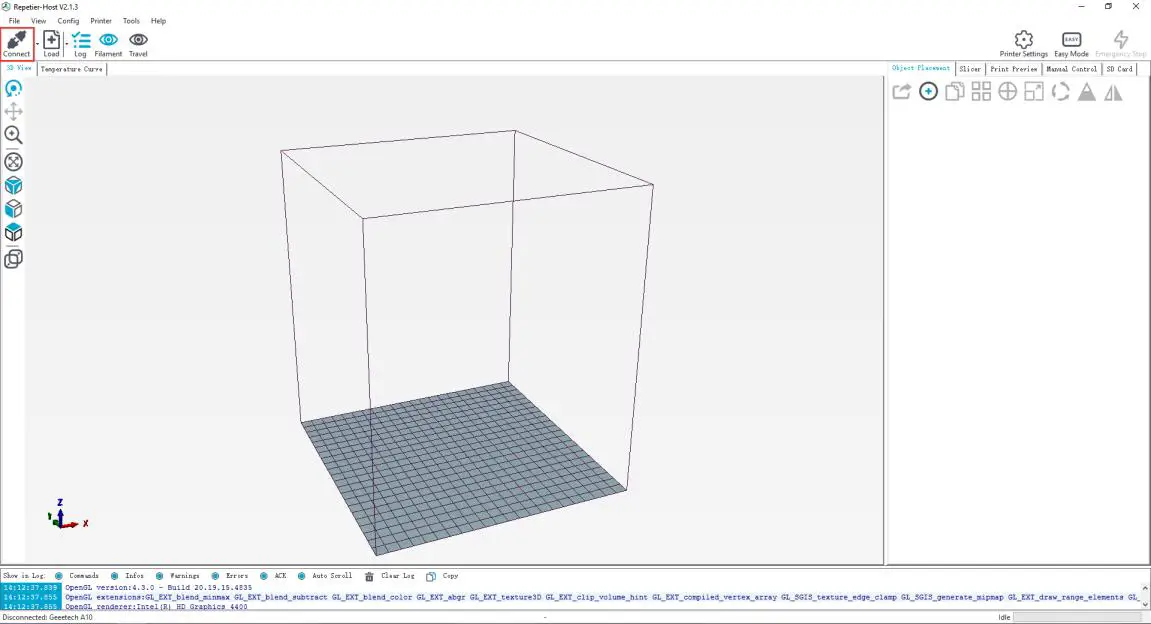setting the printer parameters