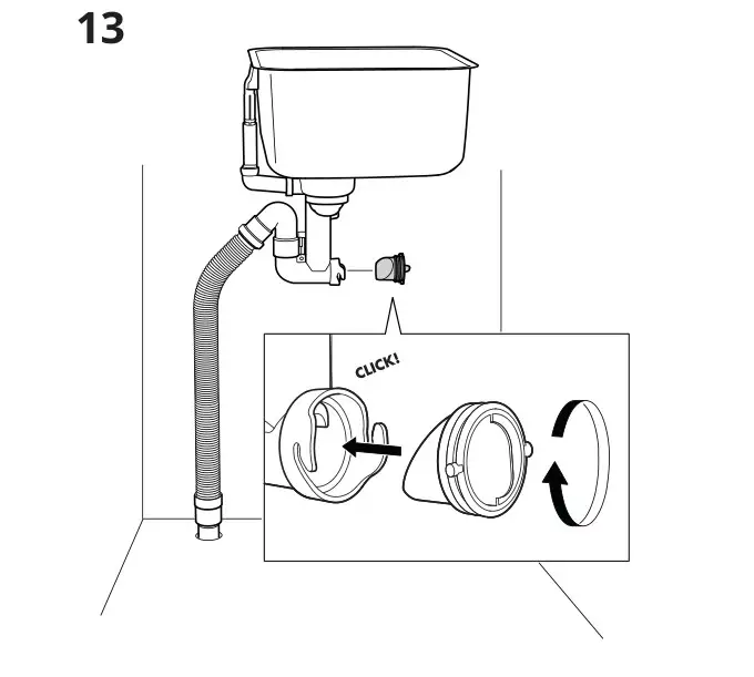 IKEA LILLVIKEN Water Trap or Strainer 1 Bowl - Installation