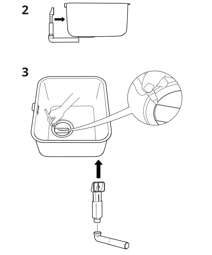 IKEA LILLVIKEN Water Trap or Strainer 1 Bowl - Installation