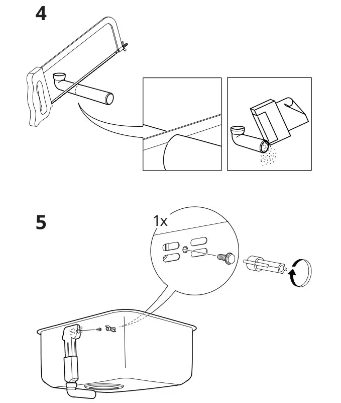 IKEA LILLVIKEN Water Trap or Strainer 1 Bowl - Installation