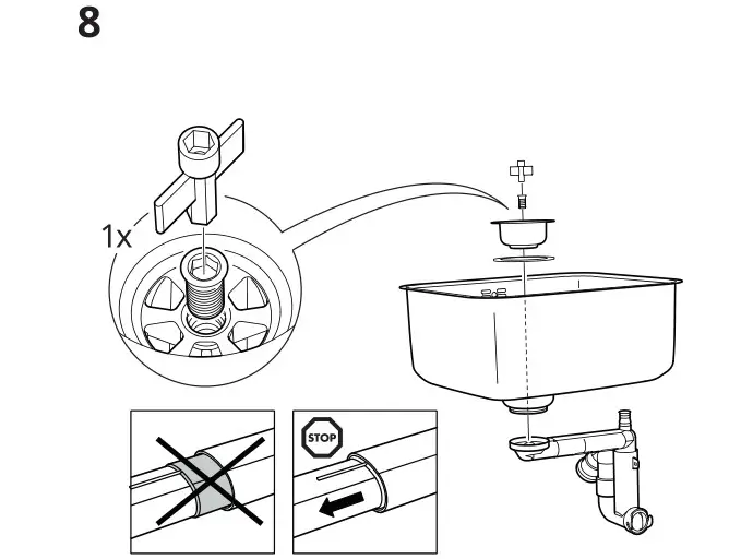 IKEA LILLVIKEN Water Trap or Strainer 1 Bowl - Installation