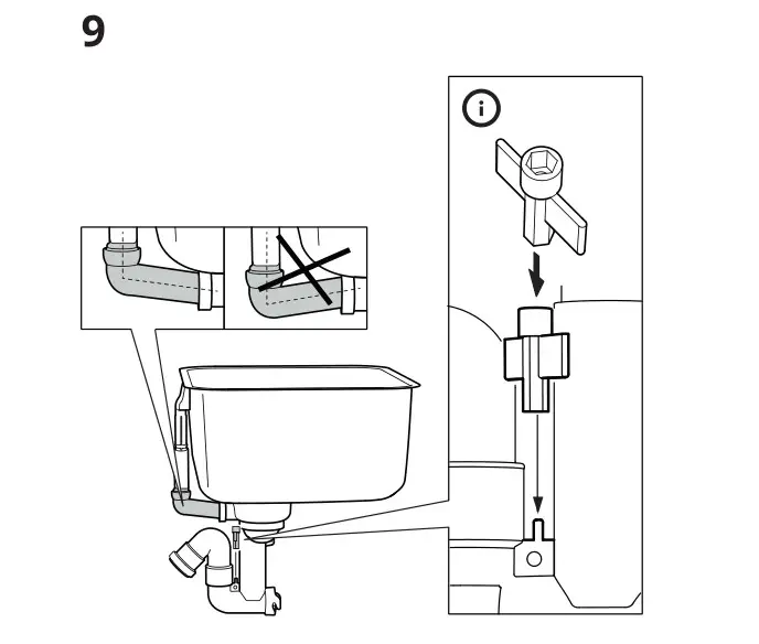 IKEA LILLVIKEN Water Trap or Strainer 1 Bowl - Installation