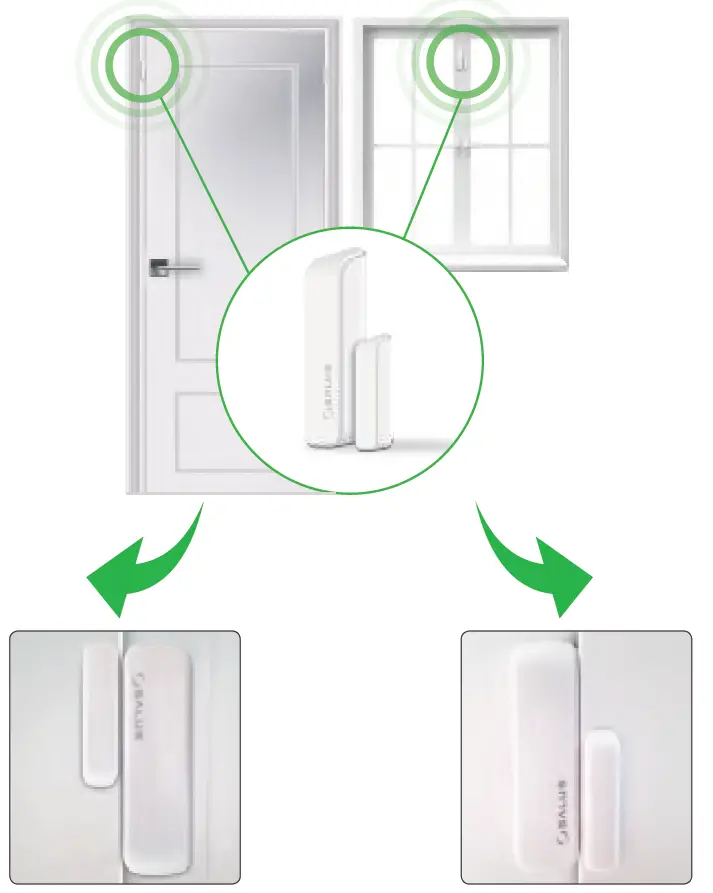 SALUS SW600 Window and Door Sensor positioning