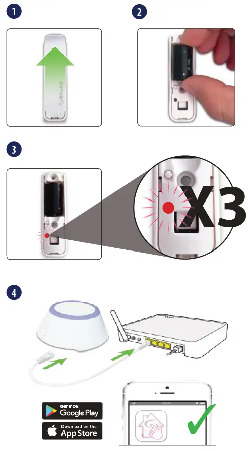 SALUS SW600 Window and Door Sensor power up and pairing