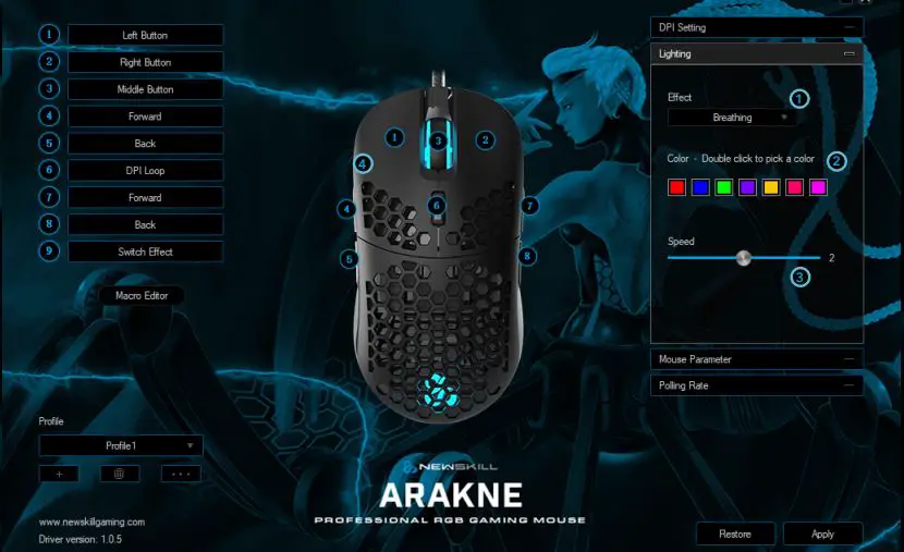 ARAKNE Professional TGB Gaming Mouse fig3