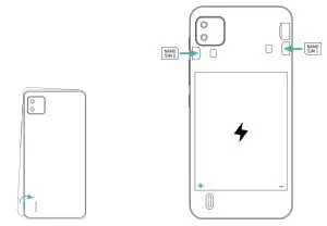 Wiko Y62 Plus Smartphone- nserting the SIM cards