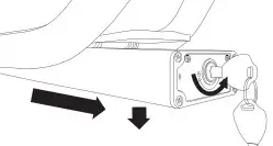 Turn the key anti clockwise