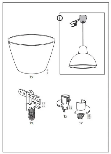 IKEA SKURUP 38cm 15 Inch Pendant Lamp fig3