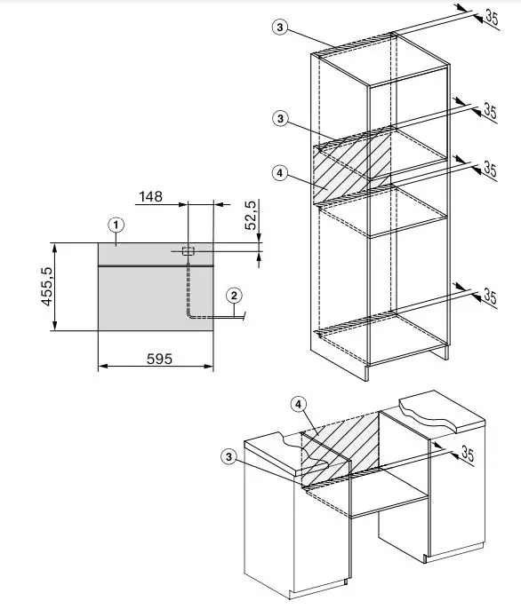 Miele 11234160-01 Steam Oven - Connection and ventilation