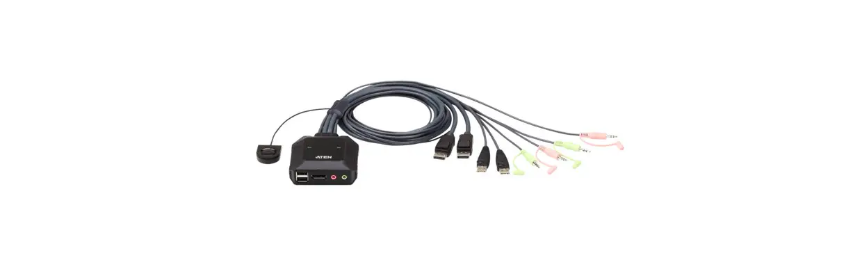 Aten Cs52dp 2-port Usb-c Displayport Hybrid Cable Kvm Switch User Guide