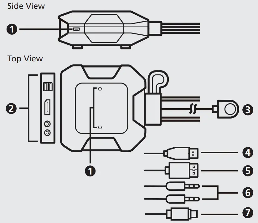 ATEN CS52DP 2 Port USB C DisplayPort Hybrid Cable KVM Switch - figure 1
