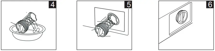 Midea MFW 1655CV Washing Machine - pump filter 1