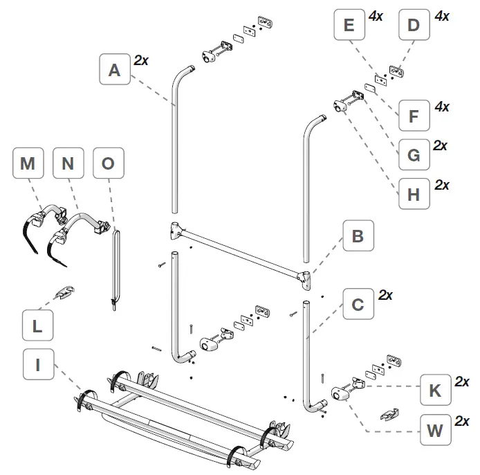 FIAMMA 02093A98A Pro Auto Trail Bicycles Carrier-1