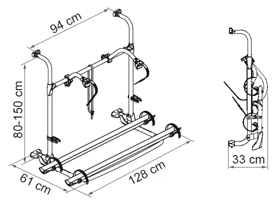 FIAMMA 02093A98A Pro Auto Trail Bicycles Carrier-4