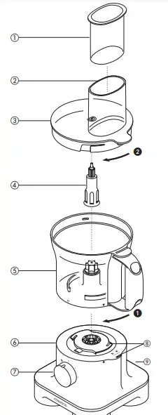 KENWOOD FPM250 Series Multipro Compact 9 Cup Food Processor- fig 1
