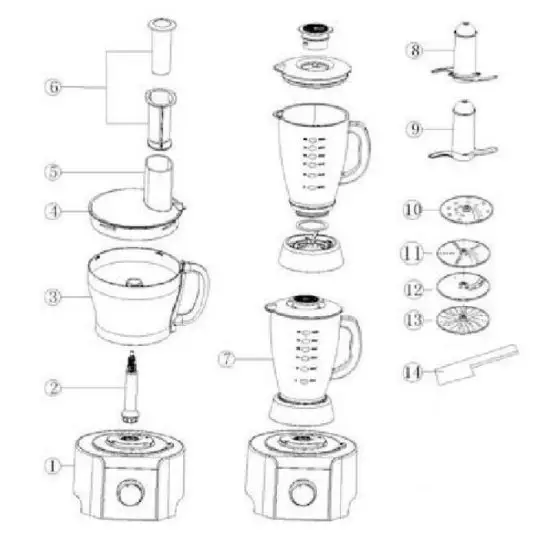 H Koenig mx18 800W Red Multifunction Robot - figure 1