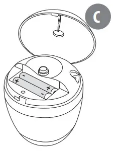 Dry Store DryCaddy UV Portable Hearing Aid Dryer - Installing the Batteries 3