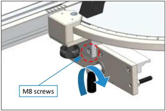 Placing the fence on the Panhans edging table