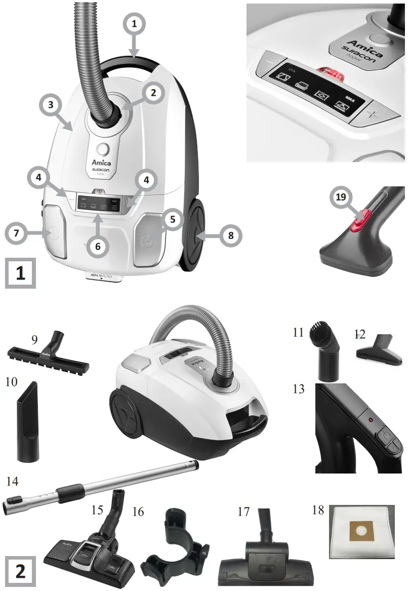 Amica VM 7002 Suracon Vacuum Cleaner - Fig