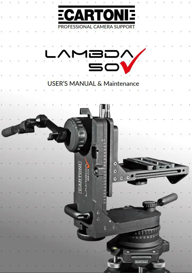 LAMBDA Cartoni Professional Camera Support User Manual