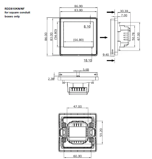 siemens-RDD810K-Touch Screen Flush-mount Room-Thermostats-fig-17