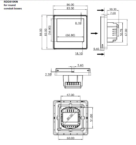siemens-RDD810K-Touch Screen Flush-mount Room-Thermostats-fig-18