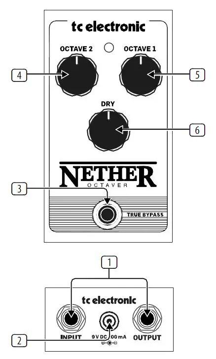 tc electronic -000-CQB00-00010 -NETHER- OCTAVER -Classic -All-Analog -Octave -Pedal -1