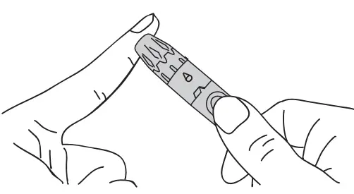 Blood from the fingertip