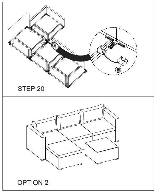 COSTWAY Wicker Sofa - step11