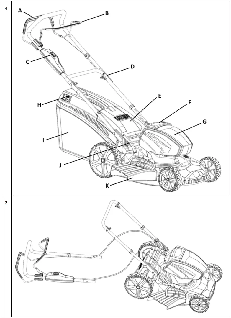 TEXAS Razor 4620Li Garden Lawn Mover - FIG 1