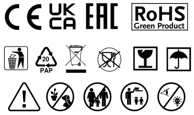 Perenio PEMUV01 Mini Indigo Portable UV Lamp - icons