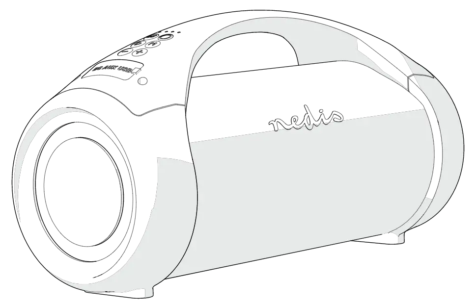 Nedis Spbb315bk Portable Bluetooth Boombox User Manual