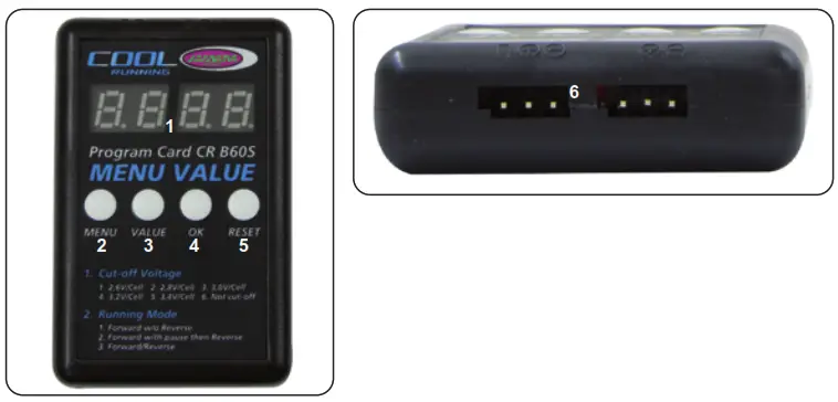 JAMARA 081458 Brushless CR B 60S Ampere Brushless 3S 60A Waterproof - Using CR Program card