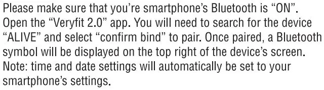 volkano Fitness Tracker and Heart - Bluetooth Pairing