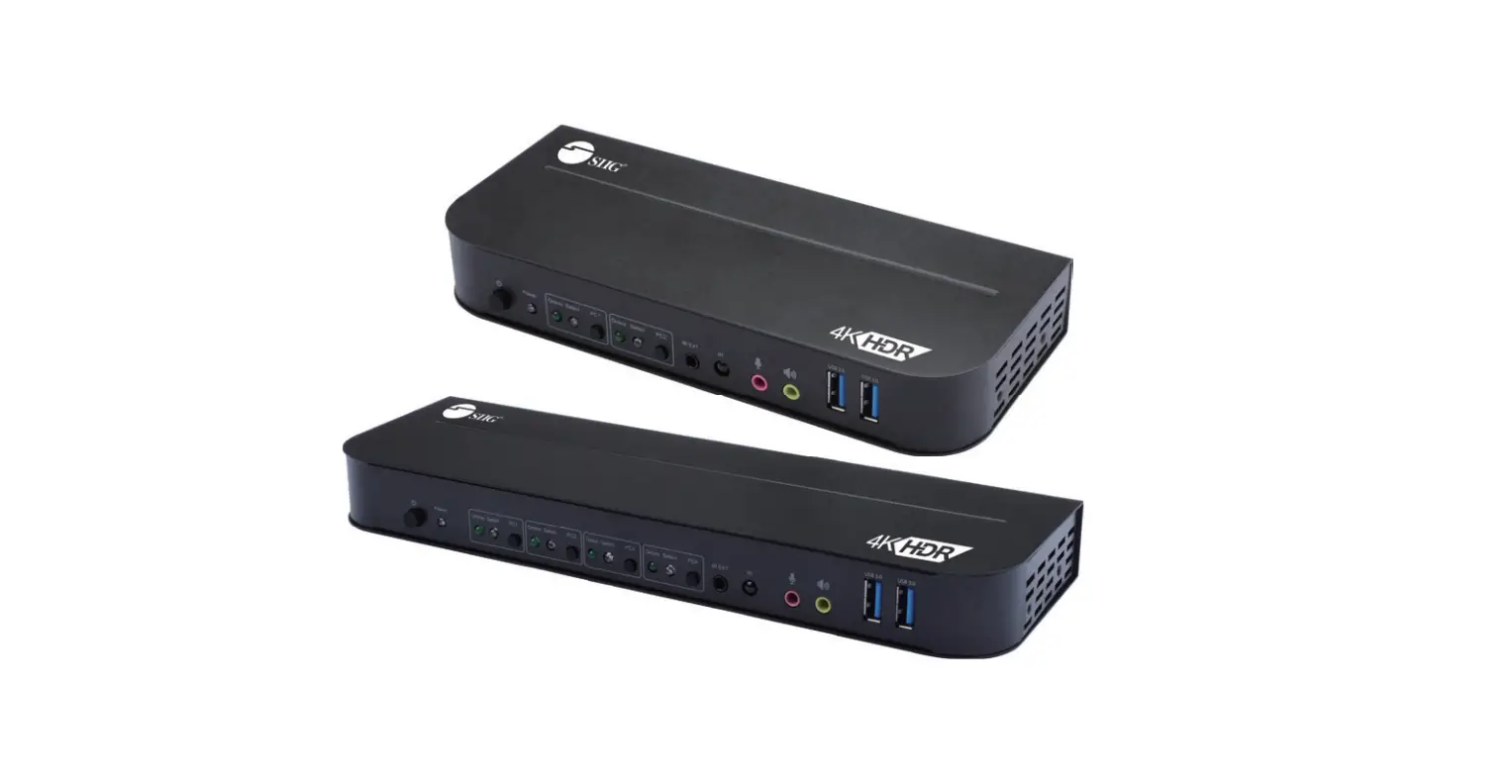 Siig Ce-kv0c11-s1 2x1-4x1 Dp 4k Kvm Usb 3.0 Switch With Rc User Manual