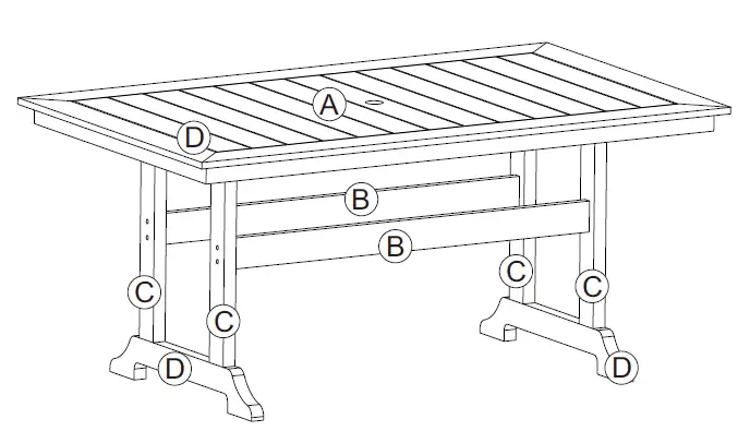 myhomore HDCT-ARM-WH7 7-Piece Plastic Retangular Outdoor Dining Set with Armrests and Beige Cushions-FIG2
