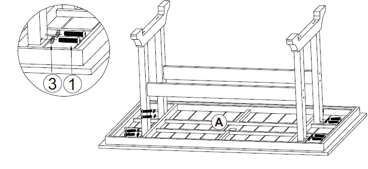 myhomore HDCT-ARM-WH7 7-Piece Plastic Retangular Outdoor Dining Set with Armrests and Beige Cushions-FIG5