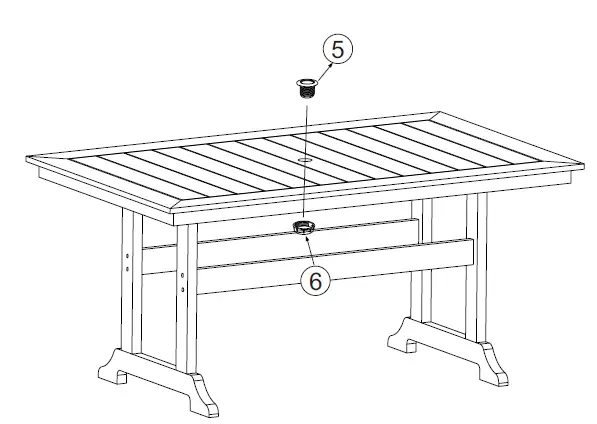 myhomore HDCT-ARM-WH7 7-Piece Plastic Retangular Outdoor Dining Set with Armrests and Beige Cushions-FIG6