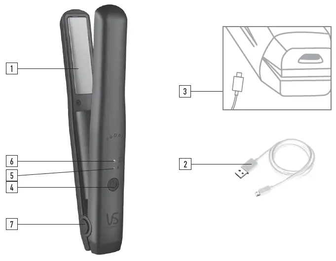 VS-SASSOON-VSLE310A-Petite-Style-Cordless-Straightener-FIG-1
