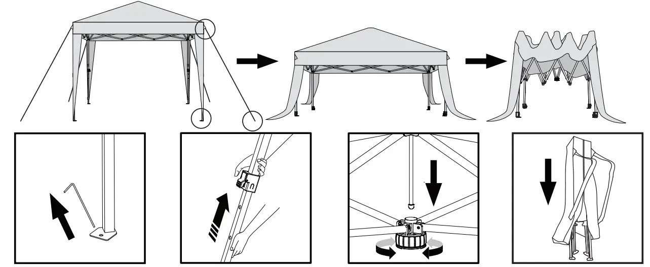 EAGLE-PEAK-U100LSK-GRN-AZ-Outdoor-InstantPop-Up-Canopy-Tent-with-Leg-Skirts-fig6