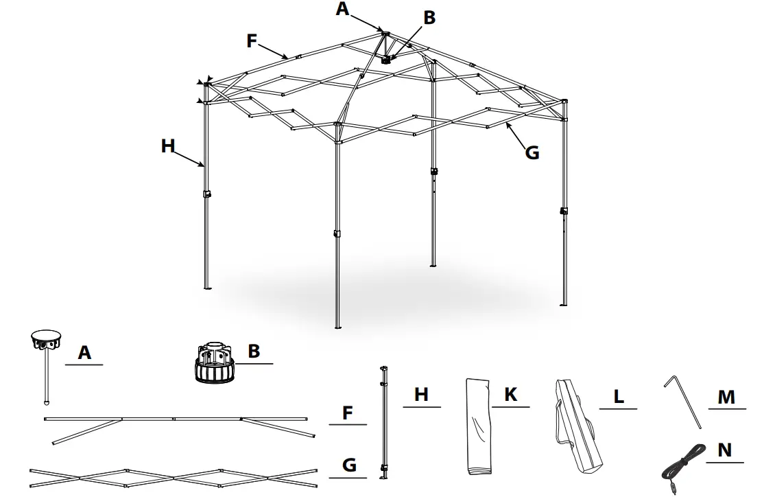 EAGLE-PEAK-U100LSK-GRN-AZ-Outdoor-InstantPop-Up-Canopy-Tent-with-Leg-Skirts-fig7